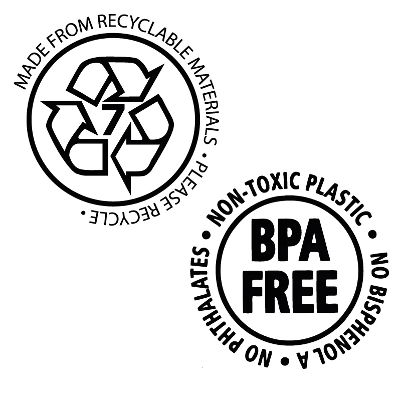 certifications BPA free + recycled PU