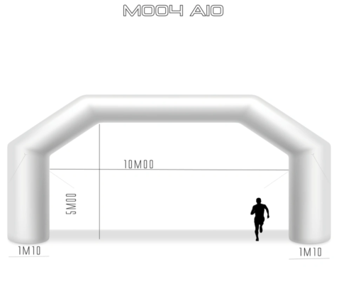 arche gonflable 5 pans - 10 mètres