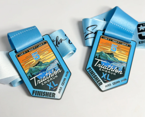 médaille triathlon personnalisée