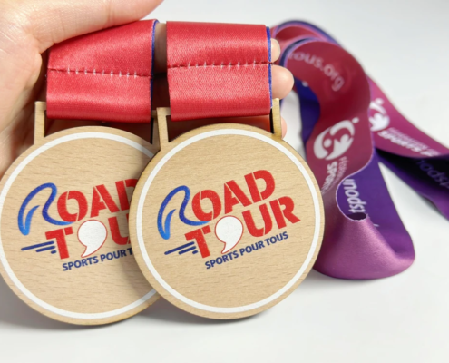 Médaille en bois impression UV