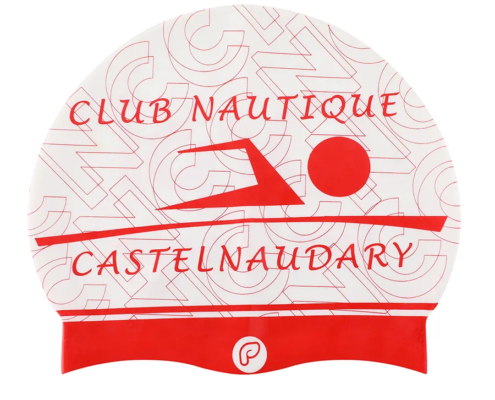 Bonnets07 bonnet de bain personnalisé club nautique castelnaudary