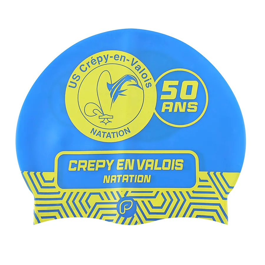 Bonnets17 bonnet de bain personnalisable pour Crepy en Vallois natation
