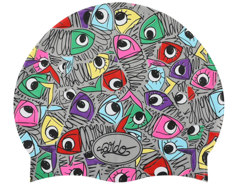 Bonnets22 bonnet de bain personnalisé artistique en argent