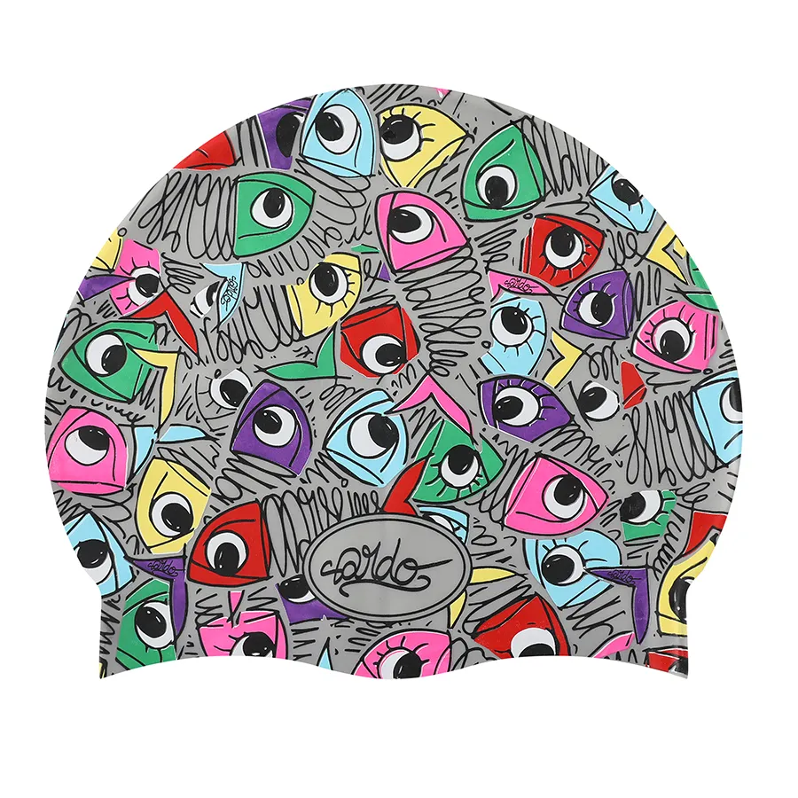 Bonnets22 bonnet de bain personnalisé artistique en argent