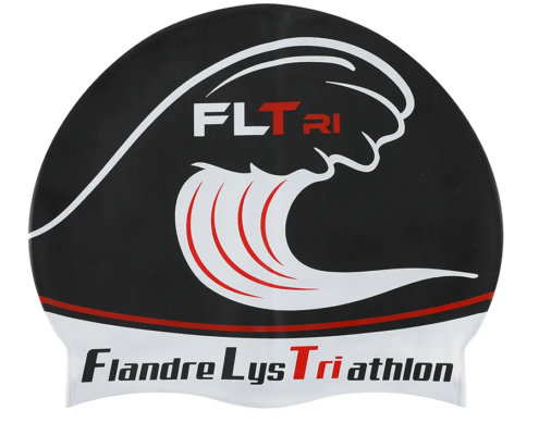 Bonnets27 bonnet de bain personnalisé pour le club flandre triathlon