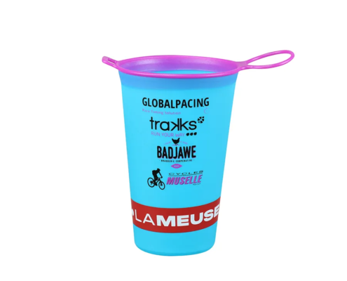 gobelet bleu souple personnalisé