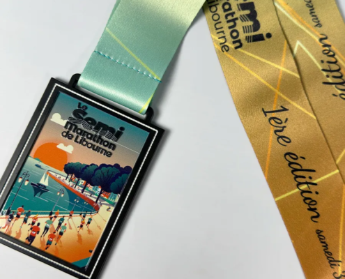 médaille personnalisée uv print